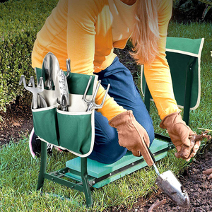 Upgraded Garden <strong>Kneeler</strong> <strong>Seat</strong> Widen Soft Kneeling Pad Garden Tools Stools Garden Bench with 2 Large Tool Pouches - Product Image 5