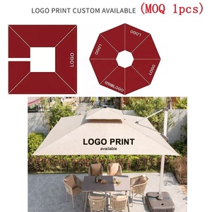 Sombrilla de Patio de Diseño Moderno con Marco de Aluminio de Alta Calidad de 9 pies, Plegable, Impermeable, con Elevación de Polea, para Hotel de Granito - Product Image 3