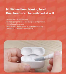 Brosse de nettoyage de clavier amovible 2 en 1, stylo de nettoyage de casque 2 en 1, extracteur de touches, durable, léger, télescopique et réglable - Product Image 6