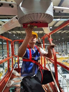 3m 3.7m Natural Breeze Energy Efficient Greenhouse Hvls Ceiling PMSM Motor Ventilation Cooler Industrial Fan for <b>Cow</b> Warehouse - Product Image 2