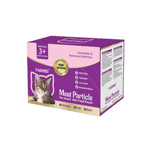 Friandises pour chat boulettes de viande nourriture humide 85g paquets saveurs poisson/poulet/boeuf sans grains/options de digestion sensible pour tous les chats - Product Image 1