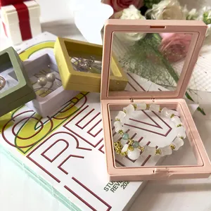 Hot Selling Colorful Jewelry Boxes Pe Film Portable Ring Storage Women Earrings Jewelry Case Packaging Box