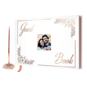 Custom Printing Wedding Gift Set Guest Book Wedding In Loving Memory Guest Book With Pen