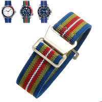 Correa de reloj DNC de la fuerza francesa marina de alta calidad, correa de reloj de paracaídas elástica de 18mm 20mm 22mm