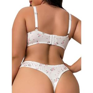 SMOOTH Lace Sexy Dessous Set, Damen Thin und Sexy Side Cinched Accessoire Brust verstellbares BH-Set - Product Image 5