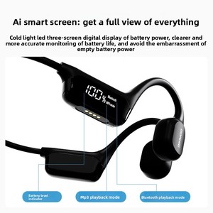 Auriculares Deportivos Inalámbricos a Prueba de Agua con Conducción Ósea, Pantalla Digital LED, Chipset de Memoria de 32 GB, Conducción Ósea - Product Image 3