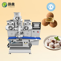 Machine industrielle automatique d'enrobage de mochi, machine à haute capacité pour la fabrication de biscuits et de glaces pour ligne de production de mochi