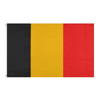 Drapeau belge 90x150cm avec mât en acier inoxydable, drapeau rectangulaire en polyester personnalisable, vente en gros pour divers événements sportifs