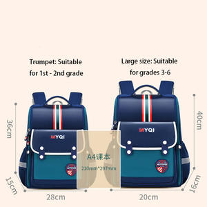 Sac à dos scolaire unisexe, nouveau modèle, tendance, géométrique, grande capacité, fermeture éclair confortable, bretelles à coussin d'air - Product Image 2