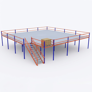 Heavy Duty <b>Long</b> Span Stainless <b>Steel</b> Powder Coated Mezzanine Floor 1 Layer Large Capacity Storage Display Pallet Racking Racks - Product Image 1