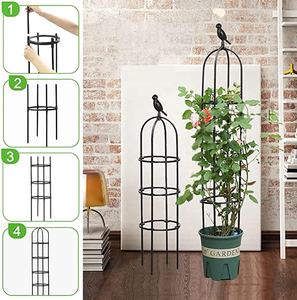 120-180CM Jardin Rose Fleurs En Métal Escalade Cadre Treillis pour Plantes En Pot D'intérieur - Product Image 2