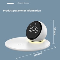 Magnétique 15W Smartphone Chargeur Rapide Sans Fil Smart Desktop Night Light LED Display White Noise BT Speaker Digital Alarm Clock
