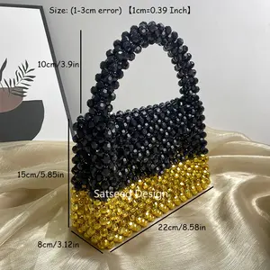 Tendance personnalisée <span class=keywords><strong>noir</strong></span> or mode perlé sacs femmes sac à main Banquet fête sac sacs à main été 2025 <span class=keywords><strong>Tot</strong></span> sacs pour femmes concepteur - Product Image 6