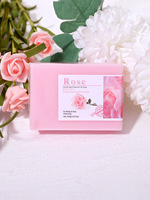 Jabón hecho a mano de aceite esencial de Rosa natural 100%, jabón de Perfume hidratante de etiqueta privada