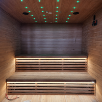 Sauna à vapeur sèche extérieur, cabine de relaxation humide électrique pour 6 personnes, sauna en cèdre rouge avec chauffage, sauna en bois pour l'extérieur