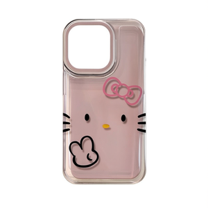 Coque de téléphone en TPU pour iPhone 16 Pro Max, motif chat mignon Jc Cute Kt, protection antichoc 360° - Product Image 1
