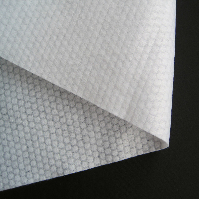 Natural 55gsm 100% Bamboo Fiber Spunlace Nonwoven Fabric Eco-Friendly Pattern for Wet and Kitchen Wipes