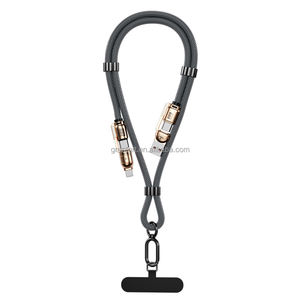 Cordón de teléfono 4 en 1, Cables de carga, collar Dacron ajustable, correa para teléfono móvil, cables USB C para <span class=keywords><strong>Samsung</strong></span> S24 iPhone 16 - Product Image 5