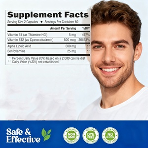 Oem/odm להתאמה להתאמה אישית אלפא ליפואית 600 תוספת מ ג & ויטמין b1 & b12 עבור אנרגיה & b12 עבור אנרגיה & תמיכה מטבוליזם - Product Image 3