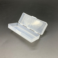 Boîte de rangement transparente en plastique PP recyclable pour arts et artisanat avec couvercle à charnière, étanche, rectangulaire, pour petites pièces et articles divers