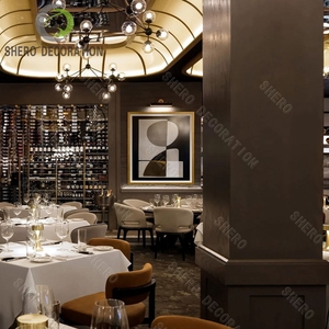 Set di Arredamento <span class=keywords><strong>per</strong></span> Ristorante Moderno e Lussuoso, Sedia e Tavolo in Pelle a Doppio Lato, Divano e Panca <span class=keywords><strong>per</strong></span> Bar e Ristorante - Product Image 2