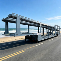 Remorque porte-voitures à trois essieux, 8 places, double pont, pour la logistique des concessionnaires automobiles, le transport et la livraison de véhicules