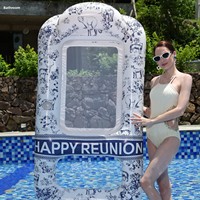 Fauteuil flottant gonflable haut de gamme en PVC pour adultes et enfants, idéal pour les fêtes aquatiques, avec filet, pour hommes et femmes