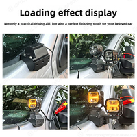 Supports de fixation pour phares auxiliaires LED OPOOLIGHT 4X4 tout-terrain sans perçage pour Jeep JL Wrangler, montage sur montants A et capot.