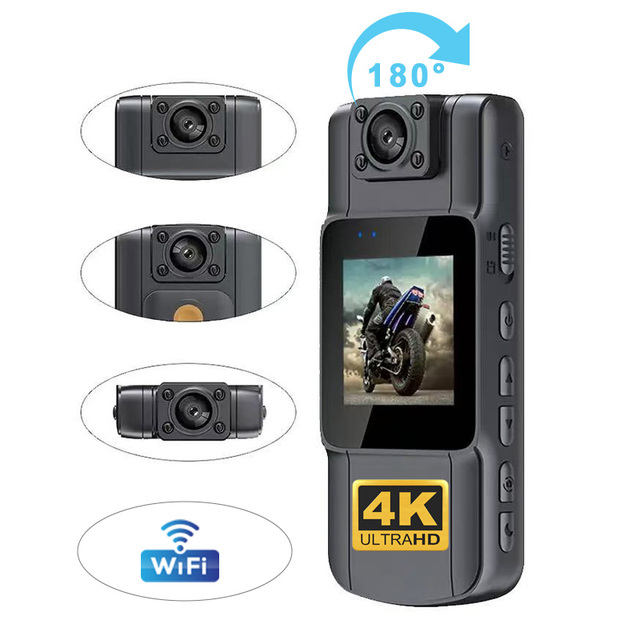 4K HD Mini Cam Bike Motorcycle Sports DV Camcorder Outdoor Helmet Travel Driver Recorder Action Body Worn Mini Camera