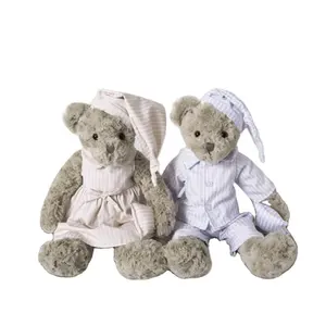 Pyjamas ours gris en peluche, poupée en peluche douce, jouet animal personnalisé, Offre Spéciale