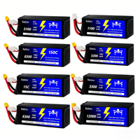 Batterie Lipo personnalisée Battivus Rc HV pour drone 2S 3S 4S 5S 6S 14.8V 22.2V 23.1V 1350mAh 12Ah 15C 25C 70C 100C 150C FPV UAV Akku Pack
