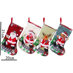 Bolsa de Regalo de Calcetines Navideños, Adorno Festivo para Árbol, Juego de Bolsas para Decoración Navideña, Multifuncional - Product Image 3