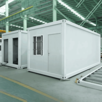 Bureau préfabriqué en panneaux sandwich, conteneur plat, isolé et insonorisé pour chantier de construction, espace de travail administratif, cabine de bureau de chantier