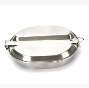 Boîte à lunch en acier inoxydable de 920 ml pour pique-nique, chasse, sports, voyage, combat, cuisine en plein air, camping, chauffage, style américain - Product Image 1