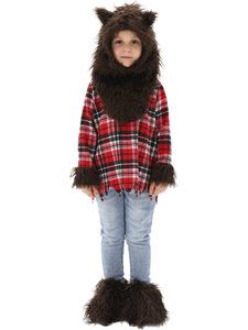 Costume de <span class=keywords><strong>Petit</strong></span> <span class=keywords><strong>Chaperon</strong></span> <span class=keywords><strong>Rouge</strong></span> et du Grand Loup Maléfique pour enfants - Ensemble de déguisement de personnages de contes pour filles et garçons - Tenue de fête d'Halloween - Product Image 3