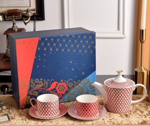 Russian Royal Eco-Friendly Multi Color Star Pattern Bone China 5-Piece Party <b>Tea</b> <b>Set</b> - Product Image 5
