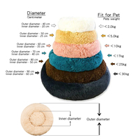 Lit pour animaux de compagnie rond Moonking de 40 à 90 cm, 6 tailles, pour grand chien, lit pour chat super doux, maison pour chien en peluche, maison pour chien de taille moyenne, chaud pour l'hiver