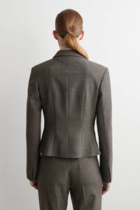 Costumes pour femmes, coupe classique, élégants, respirants, avec motif de lettres brodées, blazer en laine pour femmes, longueur intégrale, pour le bureau - Product Image 2