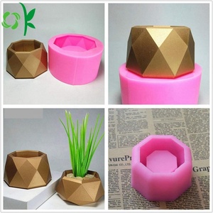 Oksilicone Silicone Silicone Chậu Hoa Khuôn Planter Nồi Silicon Hot Bán 3D Tái Sử Dụng Sinh Thái-Frindly Xi Măng Bê Tông Thịt Hoa - Product Image 5