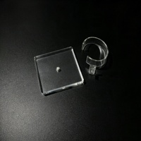 Support de présentation de montres en acrylique transparent pour bureau, avec design mobile, support multifonction pour bracelets et joncs (7x7x1cm)