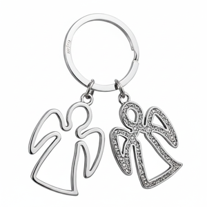Portachiavi Doppio Angelo con Strass per Chiavi e Portafogli - Product Image 2