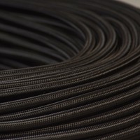 Câble tressé rond vintage 2/3*0.75, fil de cuivre textile décoratif pour accessoires d'éclairage