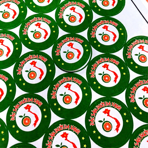 Custom Size Logo Printed <b>Round</b> Rectangle Glossy Paper <b>Label</b> OEM ODM Packaging <b>Sticker</b> Vietnam Factory - Product Image 1