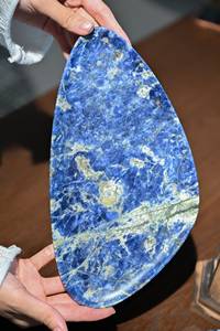 Ensemble <span class=keywords><strong>de</strong></span> plats à bonbons en marbre bleu bolivien - Plats en pierre naturelle faits à la main pour la décoration <span class=keywords><strong>de</strong></span> la maison, des desserts et <span class=keywords><strong>de</strong></span> la table - Product Image 2