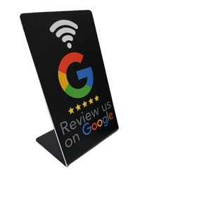 Nhựa bền moq 100 <span class=keywords><strong>Google</strong></span> xem xét NFC đứng thẻ <span class=keywords><strong>QR</strong></span> mã NFC không tiếp xúc - Product Image 1