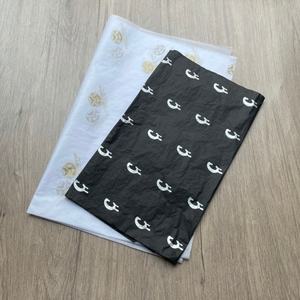 Eco Friendly Wholesale 100pcs Custom Logo Printed 17gsm Gift <b>Wrapping</b> Tissue <b>Paper</b> for Clothing <b>Cosmetics</b> Grocery 49x74cm - Product Image 4