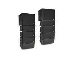 Équipement sonore professionnel pour scène extérieure en bois, double haut-parleur de 10 pouces, enceintes électroacoustiques en ligne pour intérieur