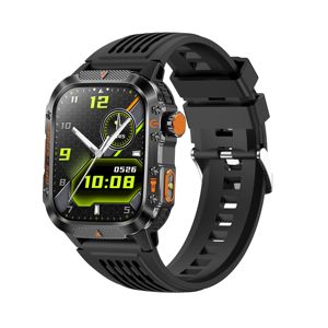 Montre connectée GPS DF HT36 noire avec lampe torche LED, écran HD, appels Bluetooth, surveillance de la fréquence cardiaque, de l'oxygène sanguin et de la santé, montre connectée sportive - Product Image 5