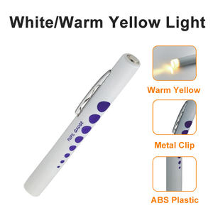 मेडिकल फ्लैशलाइट प्यूपिल गेज एब्स के प्लास्टिक के नेतृत्व में नर्सिंग डॉक्टरों को सफेद गर्म पीले रंग के गले के कान नाक की आंखें - Product Image 4