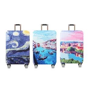 High Quality Fashion Print Hot Sales Spandex Suitcase Luggage Cover Luggage Cover Protector